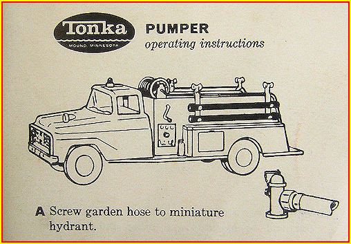 1962 Model 926 Suburban Pumper Instruction Booklet Page 1