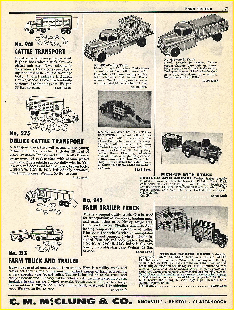 1957 McClung & Company Catalog Tonka Ad
