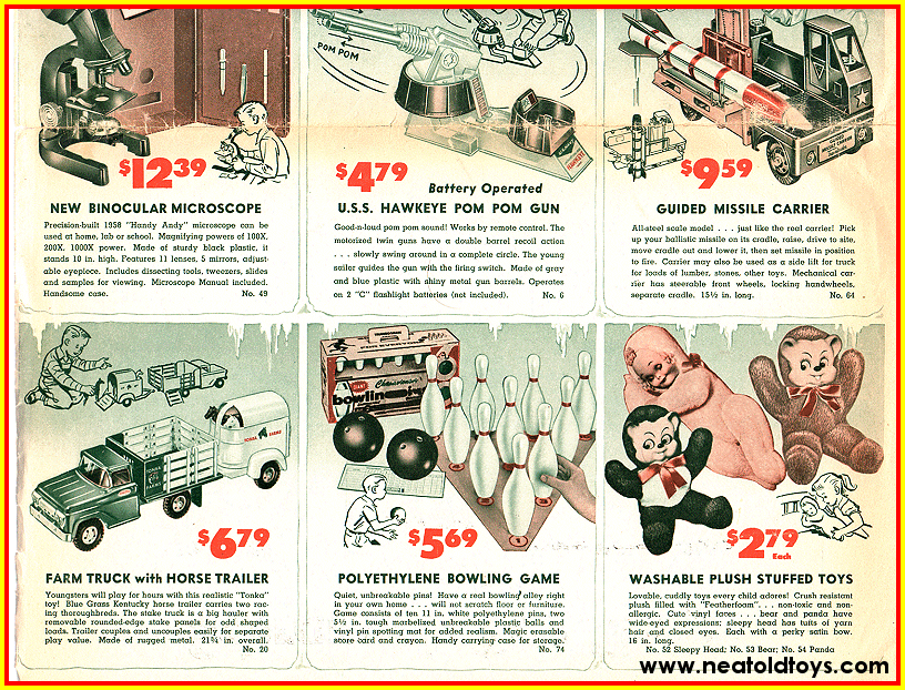 1958 Schramms Toy Shop Newspaper Insert