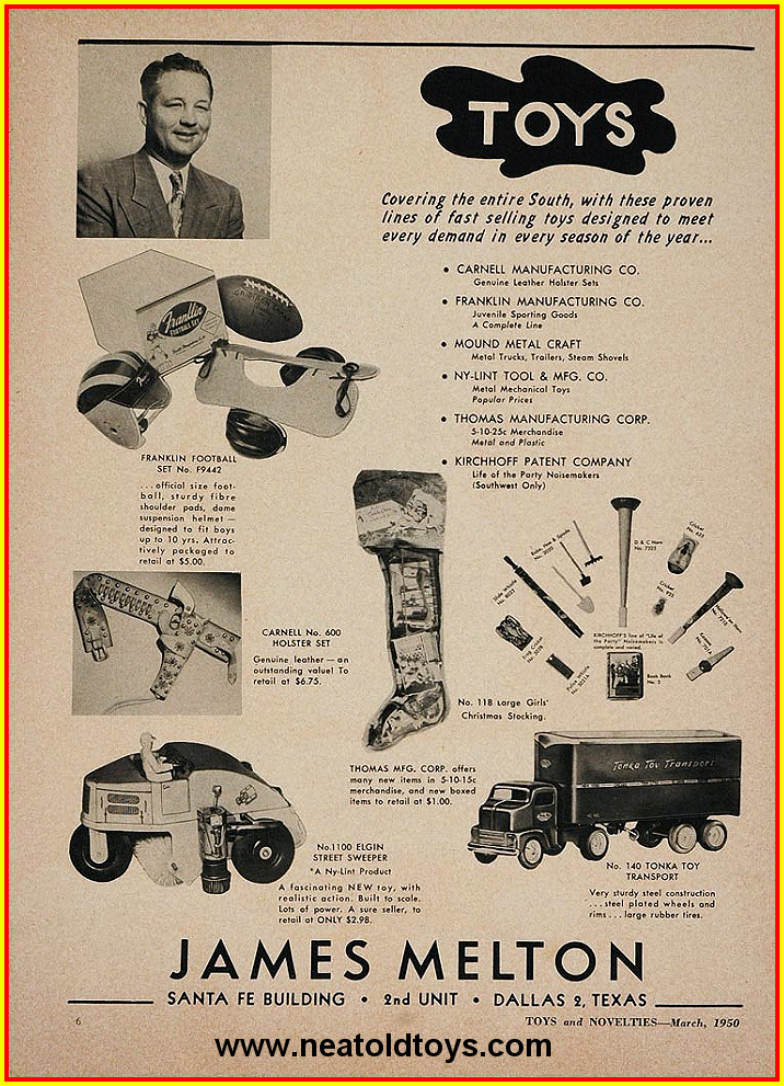 1950 Toys and Novelties Magazine Ad