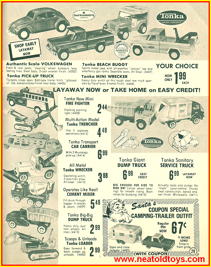 1967 J & R Auto Stores Christmas Toy Catalog Ad